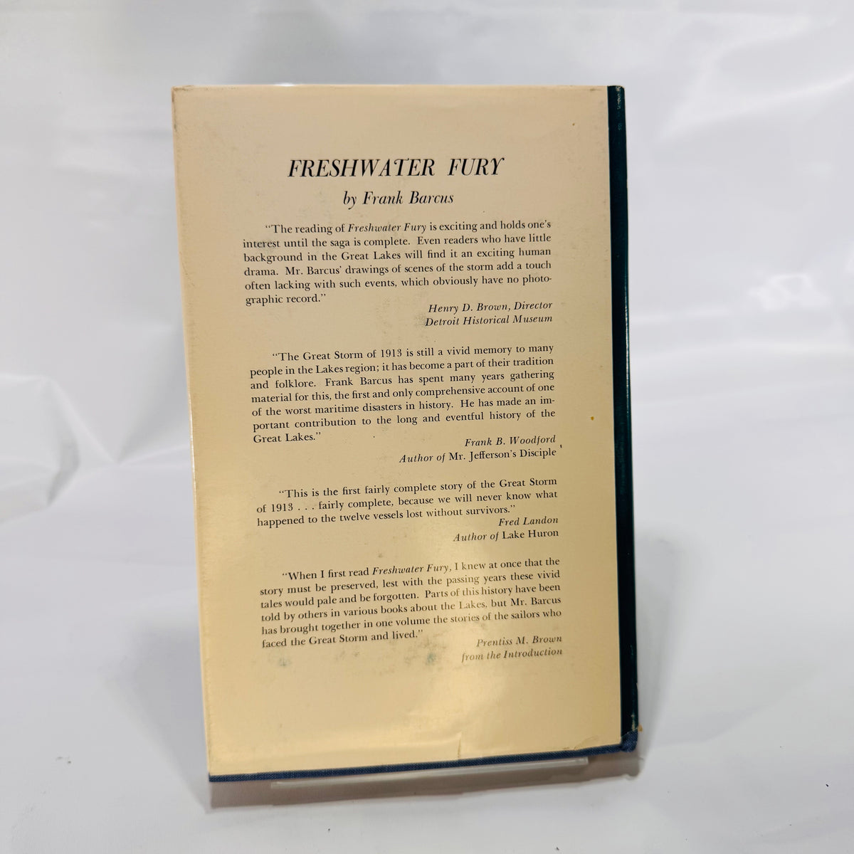 Freshwater Fury by Frank Barcus (1966), Wayne State University Press, Hardcover with Dust Jacket