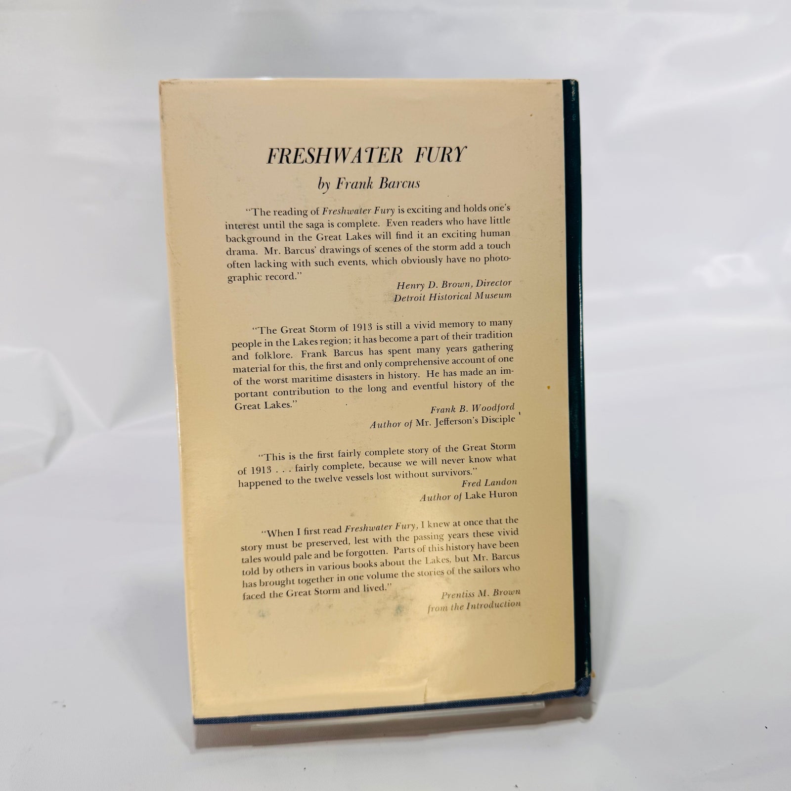 Freshwater Fury by Frank Barcus (1966), Wayne State University Press, Hardcover with Dust Jacket