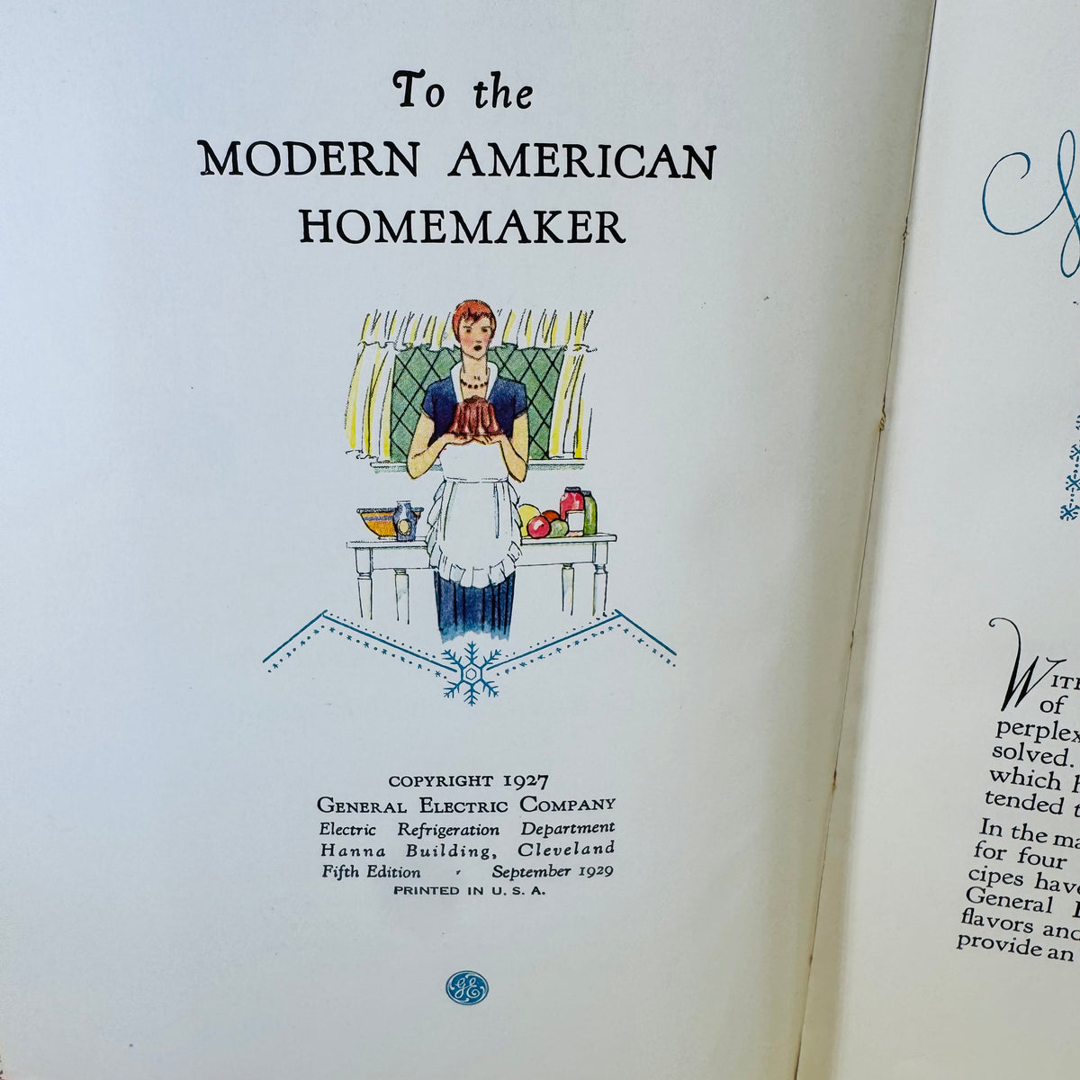 Vintage General Electric Refrigerator Cookbook Bundle Electric Refrigerator Recipes Alice Bradley 1929