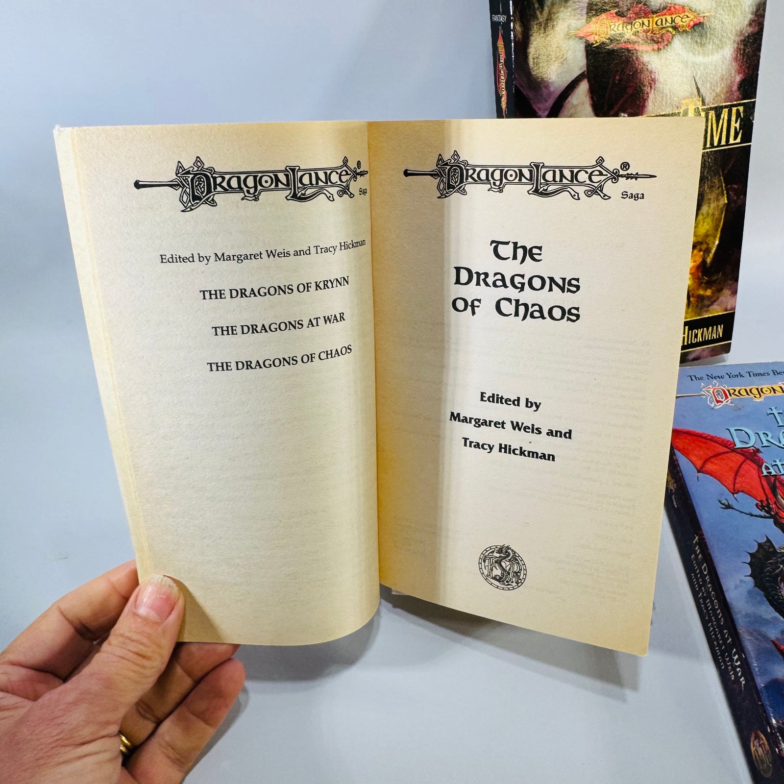 Dragonlance Fantasy Book Bundle Dragons of Chaos War Time Weis Hickman Paperbacks