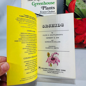 Horticulture / Gardening Reference — Orchid & Greenhouse Guides 3-Book Set (c.1970s–1980s) — Fitch • Chabot • Zim/Shuttleworth/Dillon | Illustrated, Orchid Care