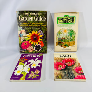 Garden & Greenhouse Paperbacks Lot (1961–1976) — Golden Guides + Signet | 4-Book Vintage Gardening Reference