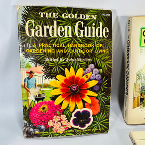 Garden & Greenhouse Paperbacks Lot (1961–1976) — Golden Guides + Signet | 4-Book Vintage Gardening Reference