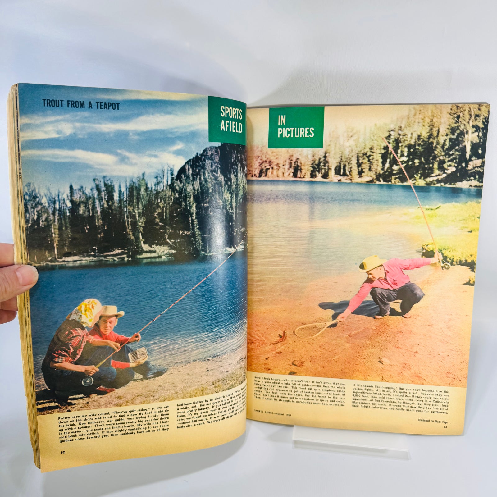 Sports Afield August 1950 Vintage Magazine Hunting Fishing Outdoor Life Mid Century Ads Collectible