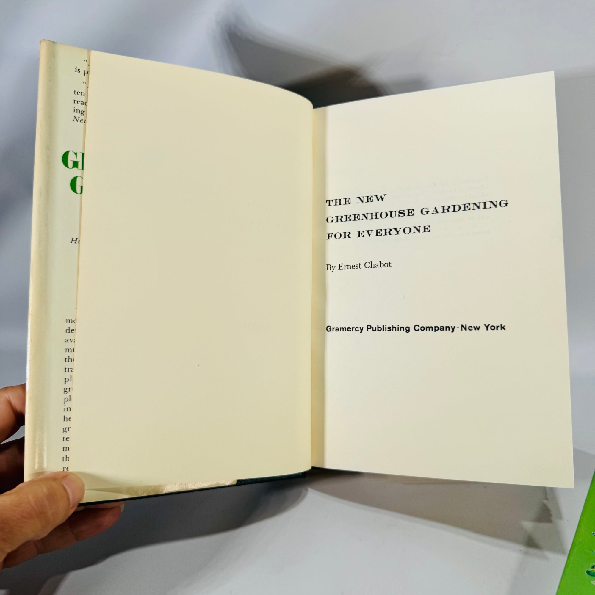 Greenhouse Gardening & Herbs Duo — The New Greenhouse Gardening for Everyone (HC/DJ, 1955/Gramercy) + Herbs and Spices Golden Guide (1976 PB) | Gardening & Herb Reference