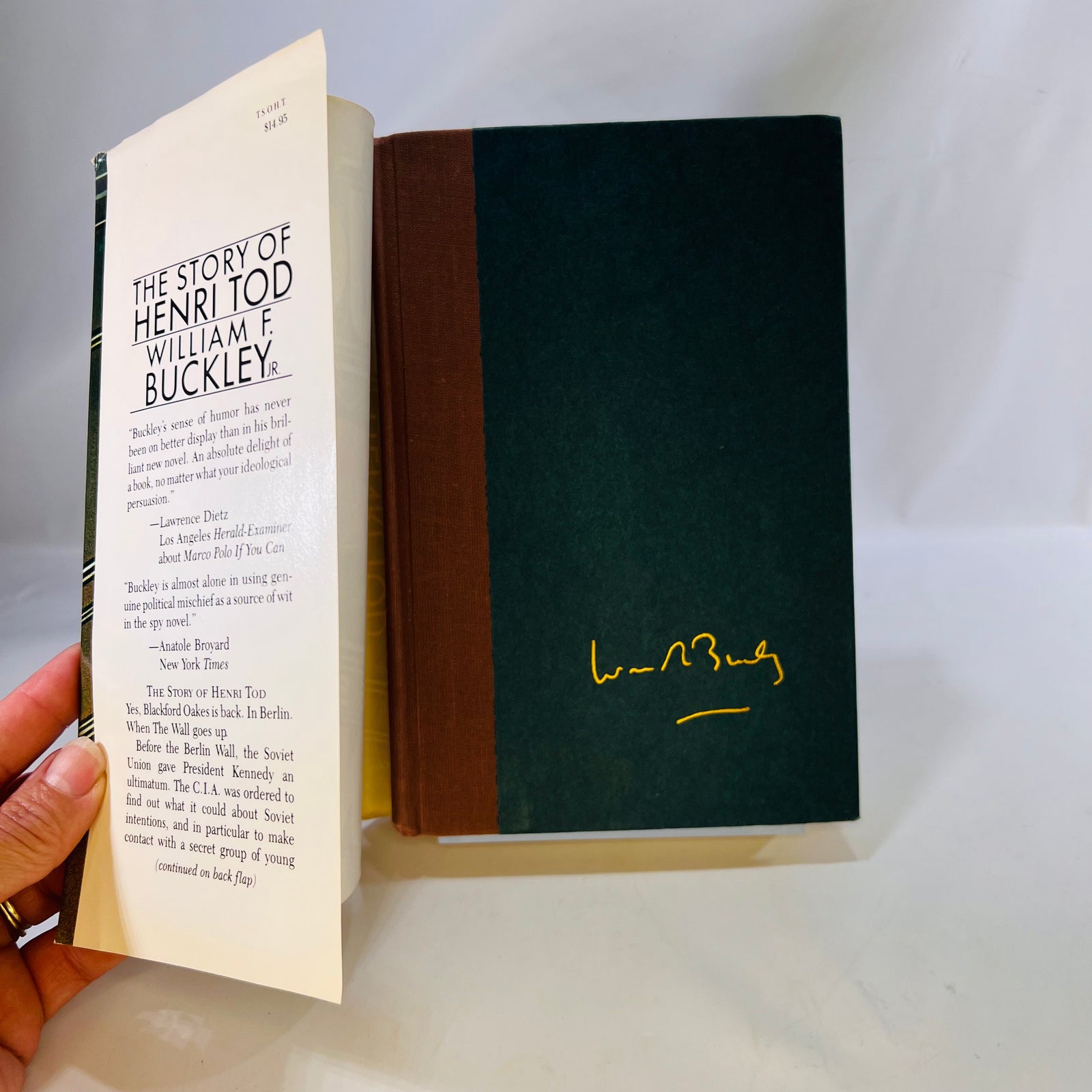 The Story of Henri Tod by William F. Buckley Jr. 1984 Double Day & Company Vintage Fiction Book