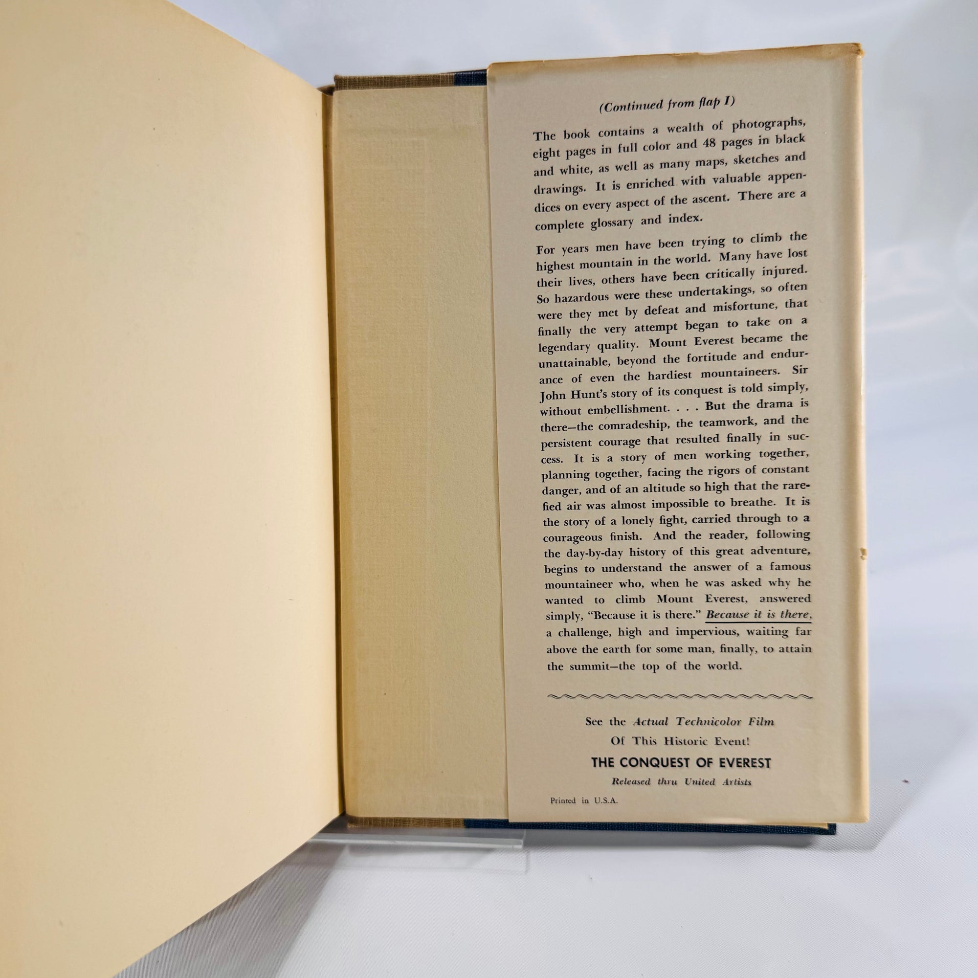 The Conquest of Everest by Sir John Hunt (1954), E.P. Dutton, Hardcover with Dust Jacket