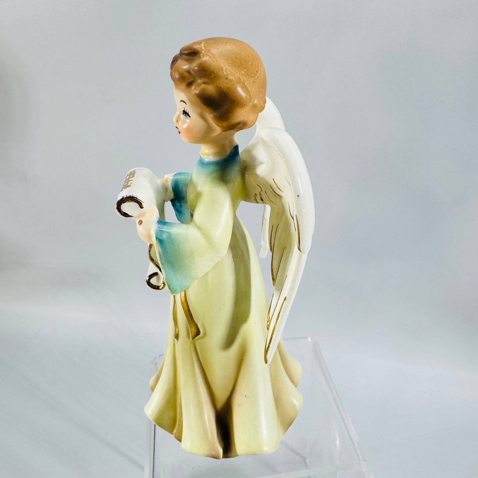 Vintage Nikoniko Japan Singing Angel Figurine | Hand Painted Mid Century Ceramic Christmas Decor