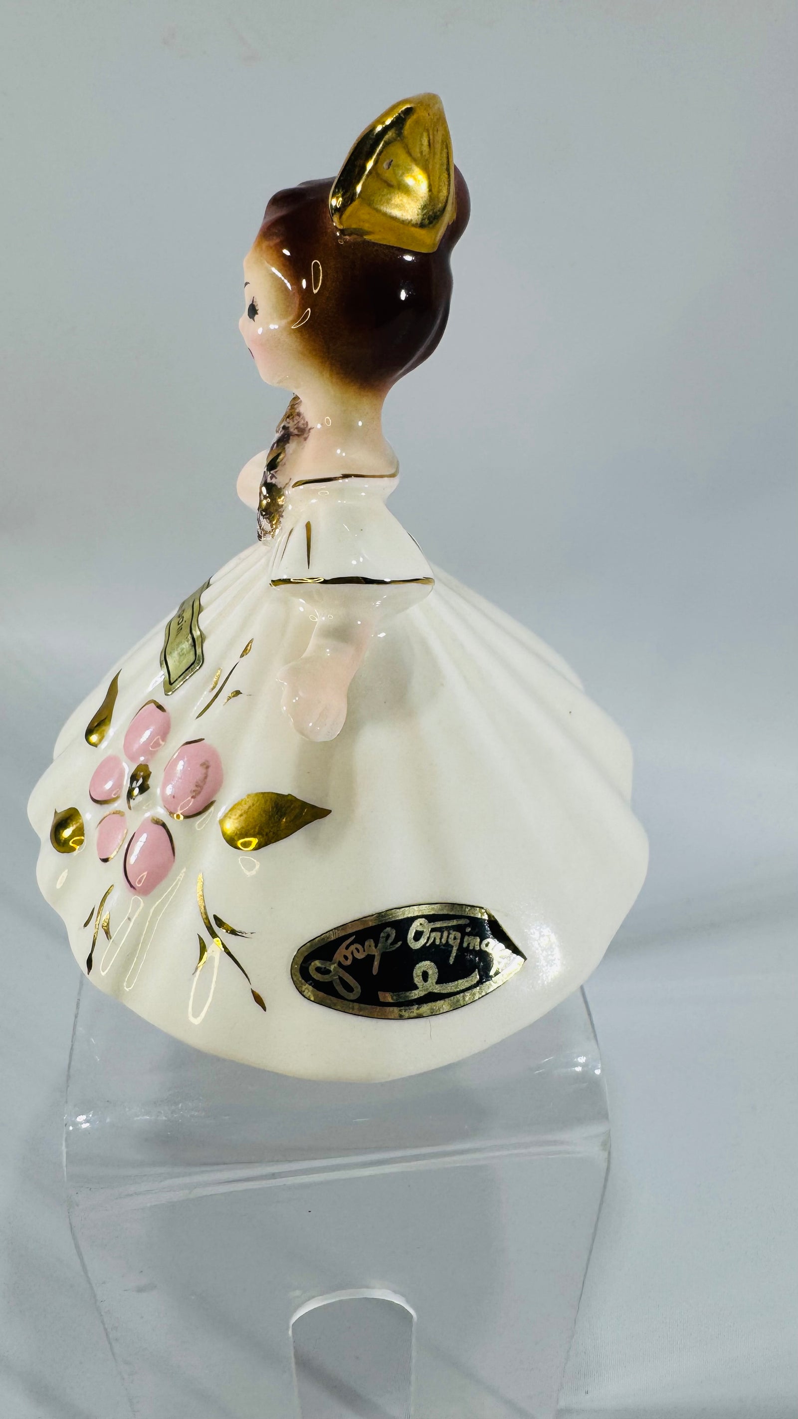 Vintage Josef Originals Spain Figurine | Little Internationals Porcelain Girl with Fan