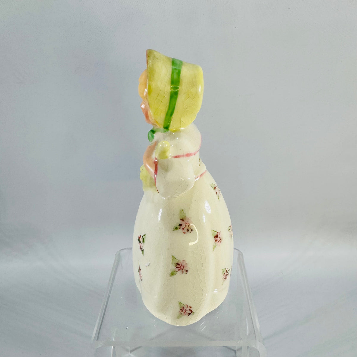 Vintage Japan Umbrella Girl Figurine | Small Ceramic Floral Shelf Sitter