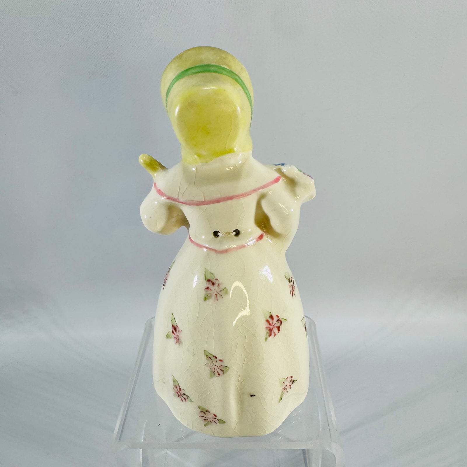 Vintage Japan Umbrella Girl Figurine | Small Ceramic Floral Shelf Sitter