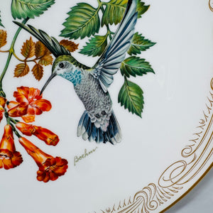 Vintage Boehm Blue-Throated Hummingbird Plate | Edward Marshall Boehm Bone China Collector Plate