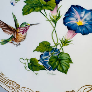 Boehm Calliope Hummingbird Collector Plate | Vintage Bone China Bird Plate