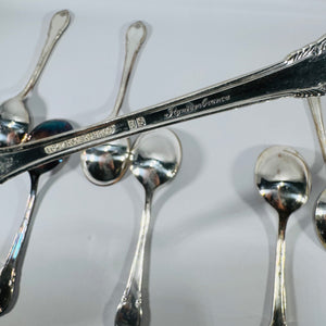 Vintage 1847 Rogers Bros Remembrance Silverplate Soup Spoon Set of 8 | 1948 Floral Flatware