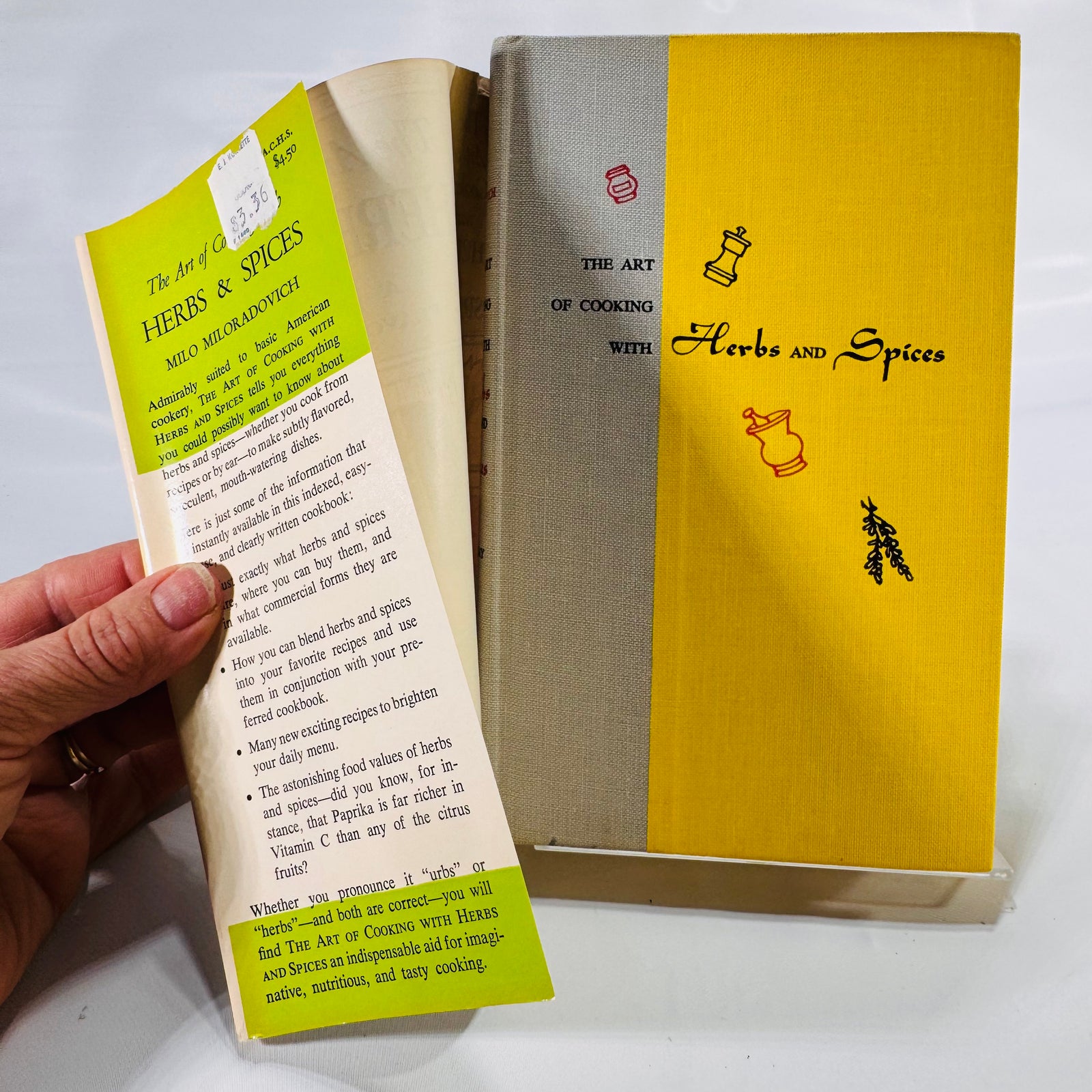 The Art of Cooking with Herbs and Spices by Milo Miloradovich (1950), Doubleday and Company, Hardcover