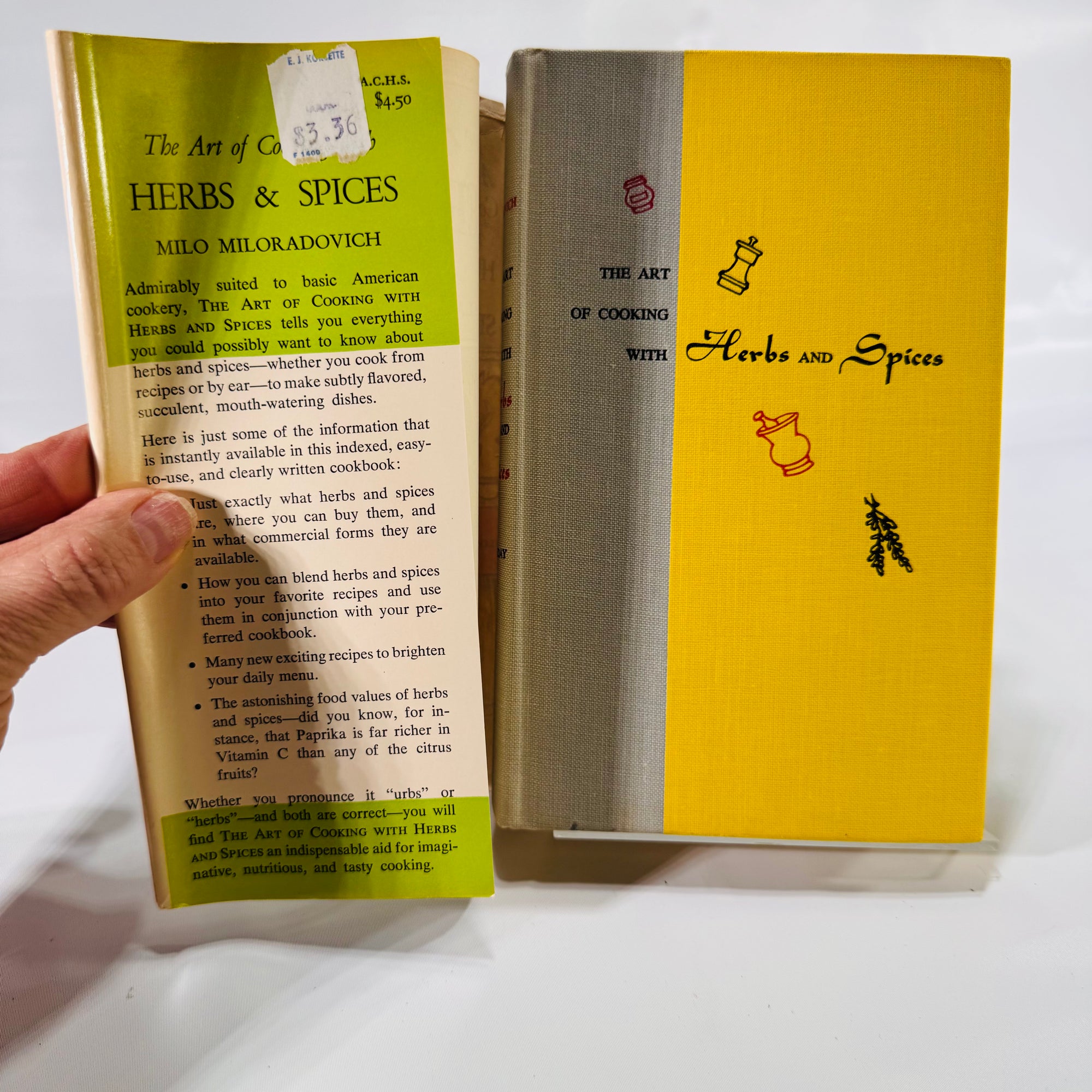 The Art of Cooking with Herbs and Spices by Milo Miloradovich (1950), Doubleday and Company, Hardcover