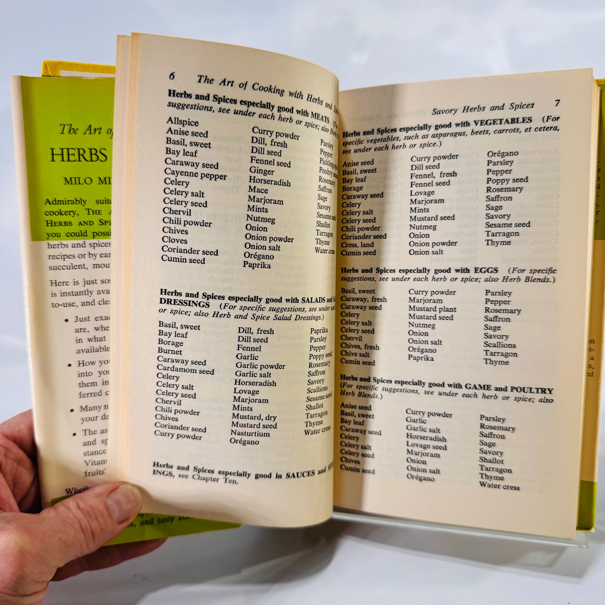 The Art of Cooking with Herbs and Spices by Milo Miloradovich (1950), Doubleday and Company, Hardcover