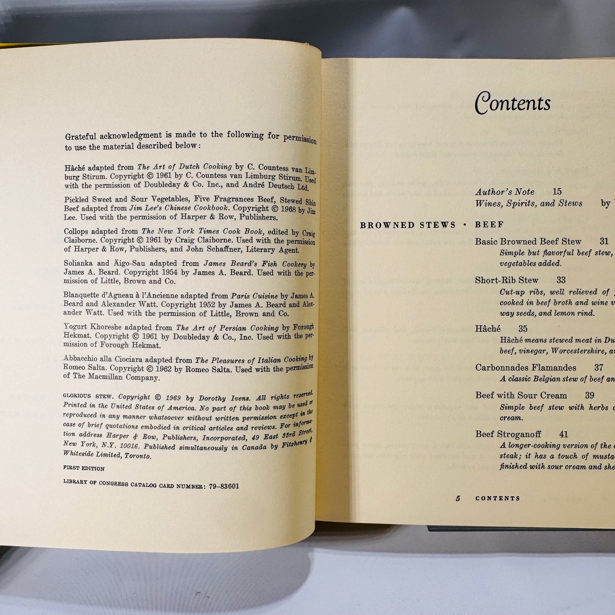 Glorious Stew by Dorothy Ivens (1969), Harper & Row, Hardcover with Dust Jacket