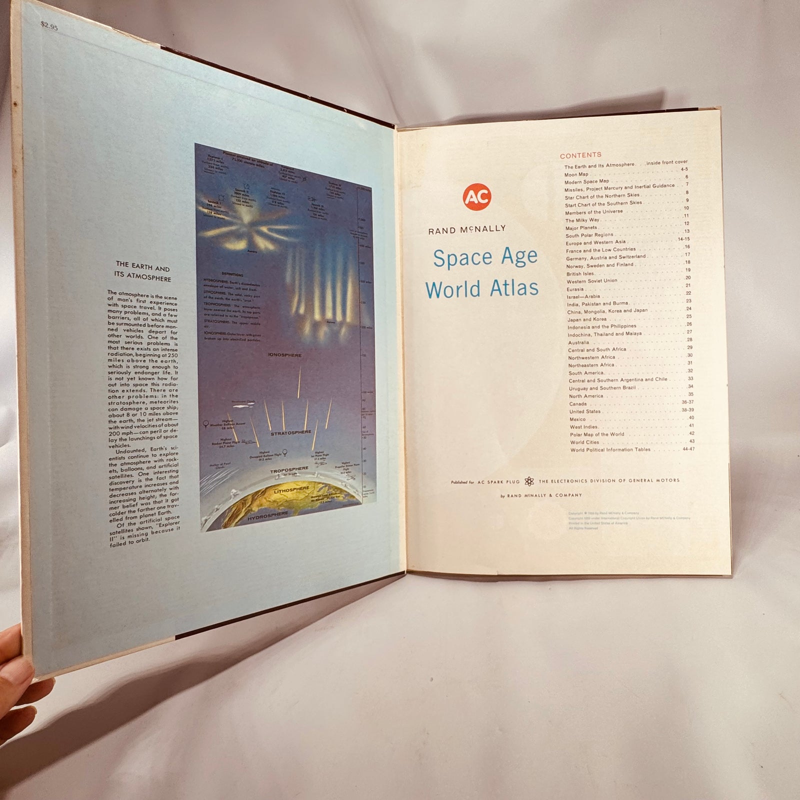 AC Space Age World Atlas | 1959 Rand McNally for General Motors | Mid-Century Cold War Map Book
