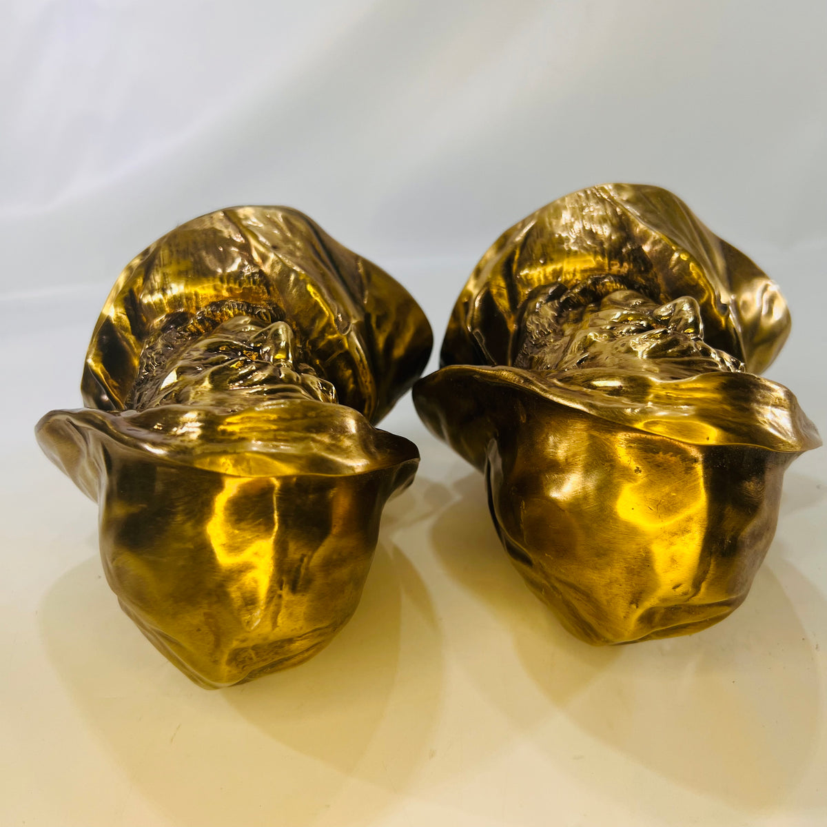 Brass Sea Captain Bust Set of Book Ends "Old Salt" by PM Craftman Lakeland Florida