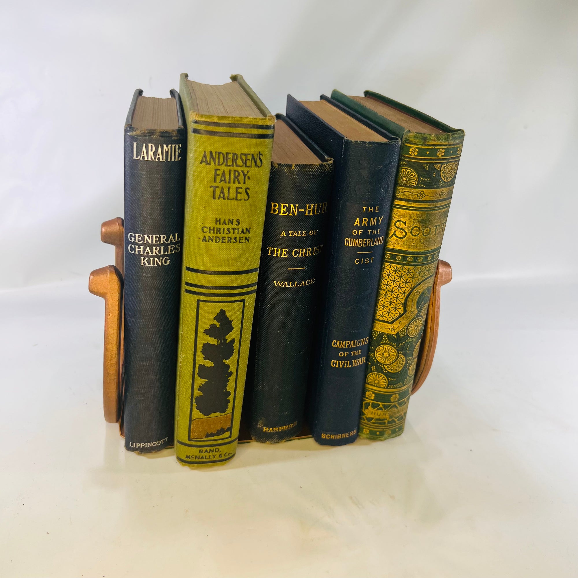 Metal Horseshoe Bookends Copper in Color Felted Base Library or Western Decor