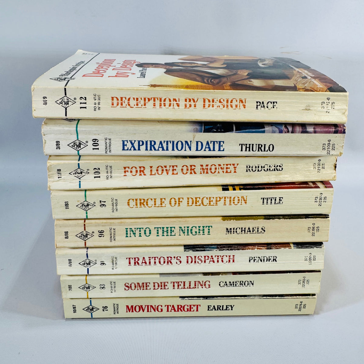 Harlequin Intrigue Book Bundle 8 Vintage Romantic Suspense Paperbacks 1987–1989