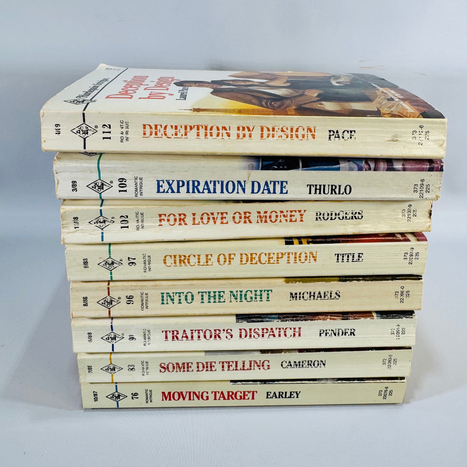 Harlequin Intrigue Book Bundle 8 Vintage Romantic Suspense Paperbacks 1987–1989