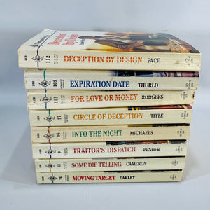 Harlequin Intrigue Book Bundle 8 Vintage Romantic Suspense Paperbacks 1987–1989