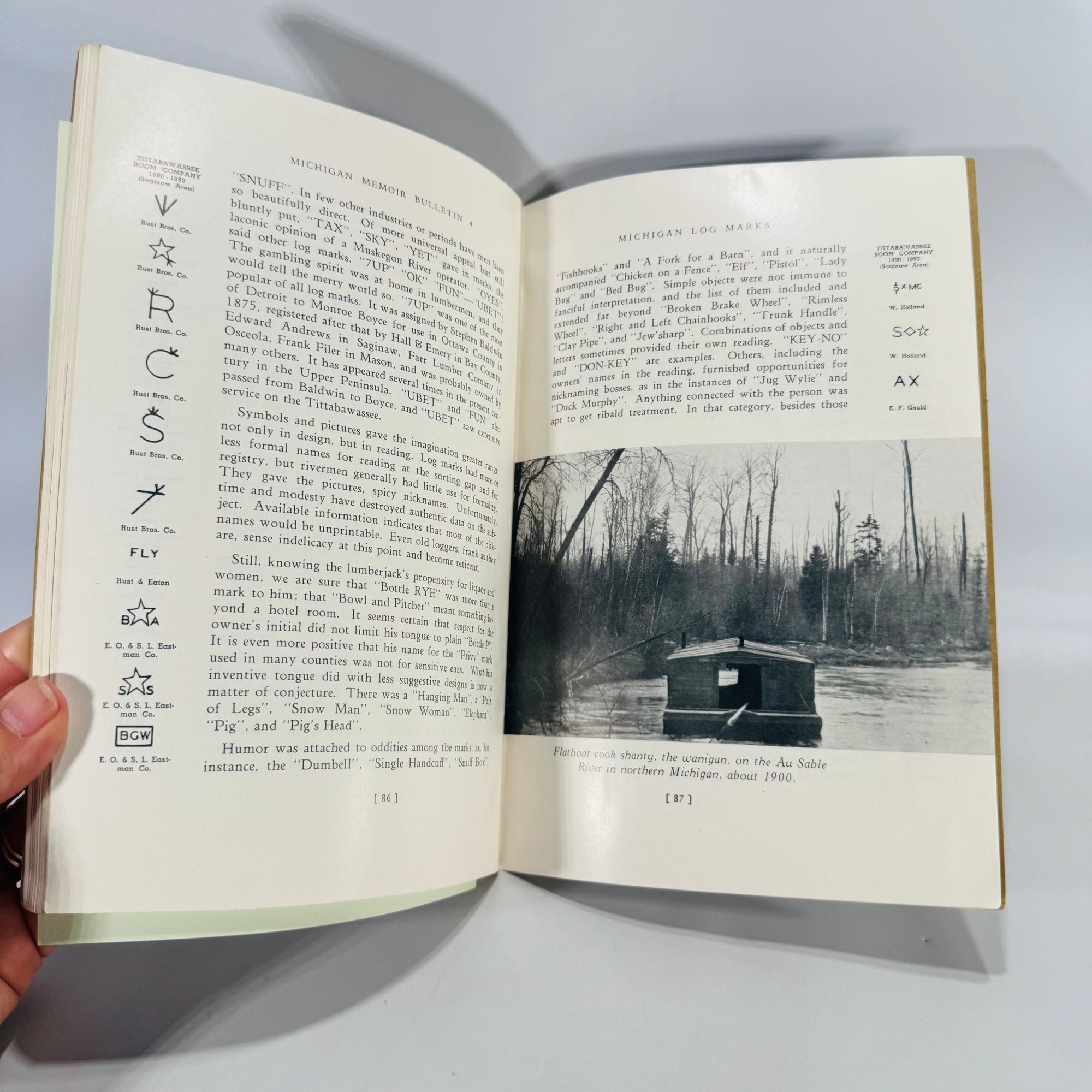 Michigan Log Marks by Clifford Allen & Harold Titus (1942) | Michigan Logging History Memoir Bulletin No. 4