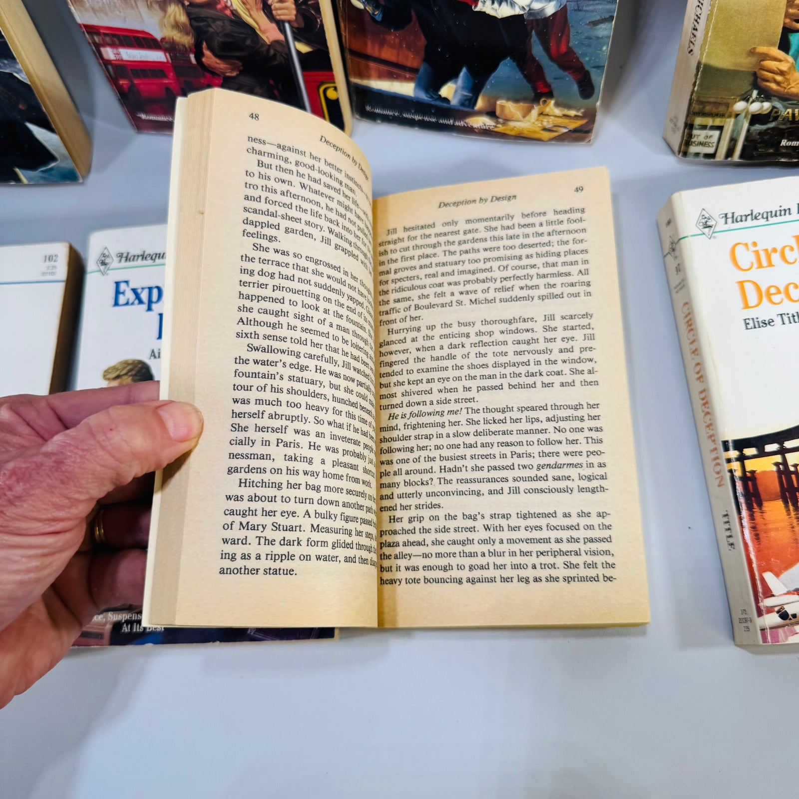 Harlequin Intrigue Book Bundle 8 Vintage Romantic Suspense Paperbacks 1987–1989