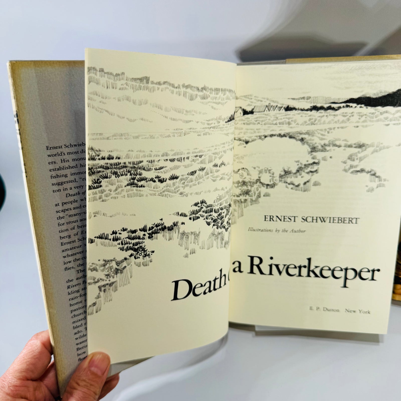 Vintage Ernest Schwiebert Fly Fishing Book Bundle Death of a Riverkeeper Remembrances of Rivers Past Hardcover