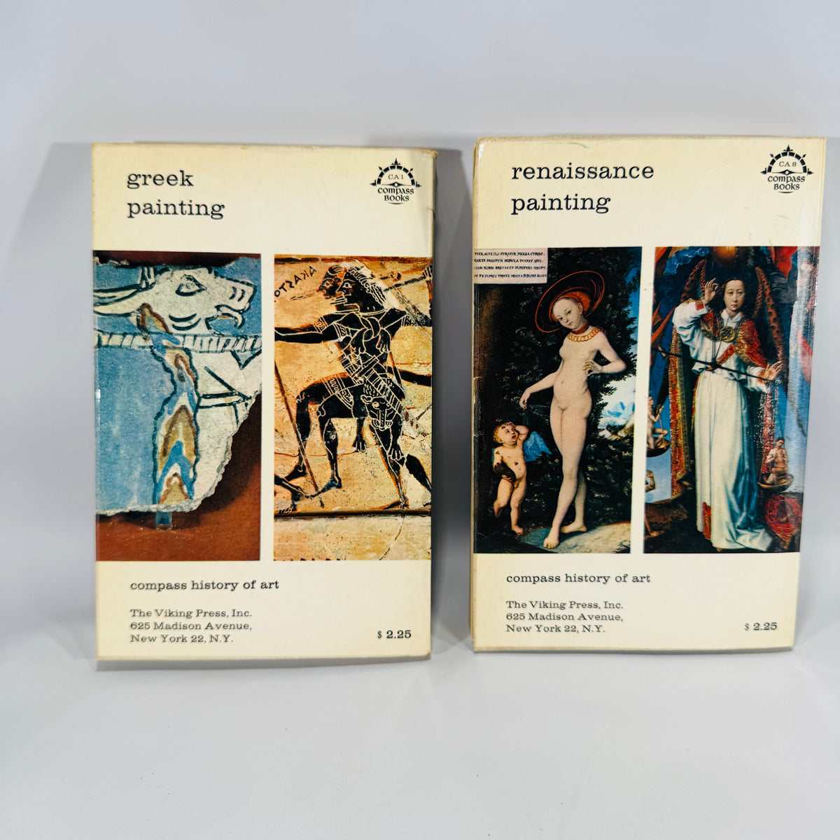 Greek Painting (Pierre Devambez, 1962) & Renaissance Painting (Franco Russoli, 1962) – Vintage Art History Paperbacks