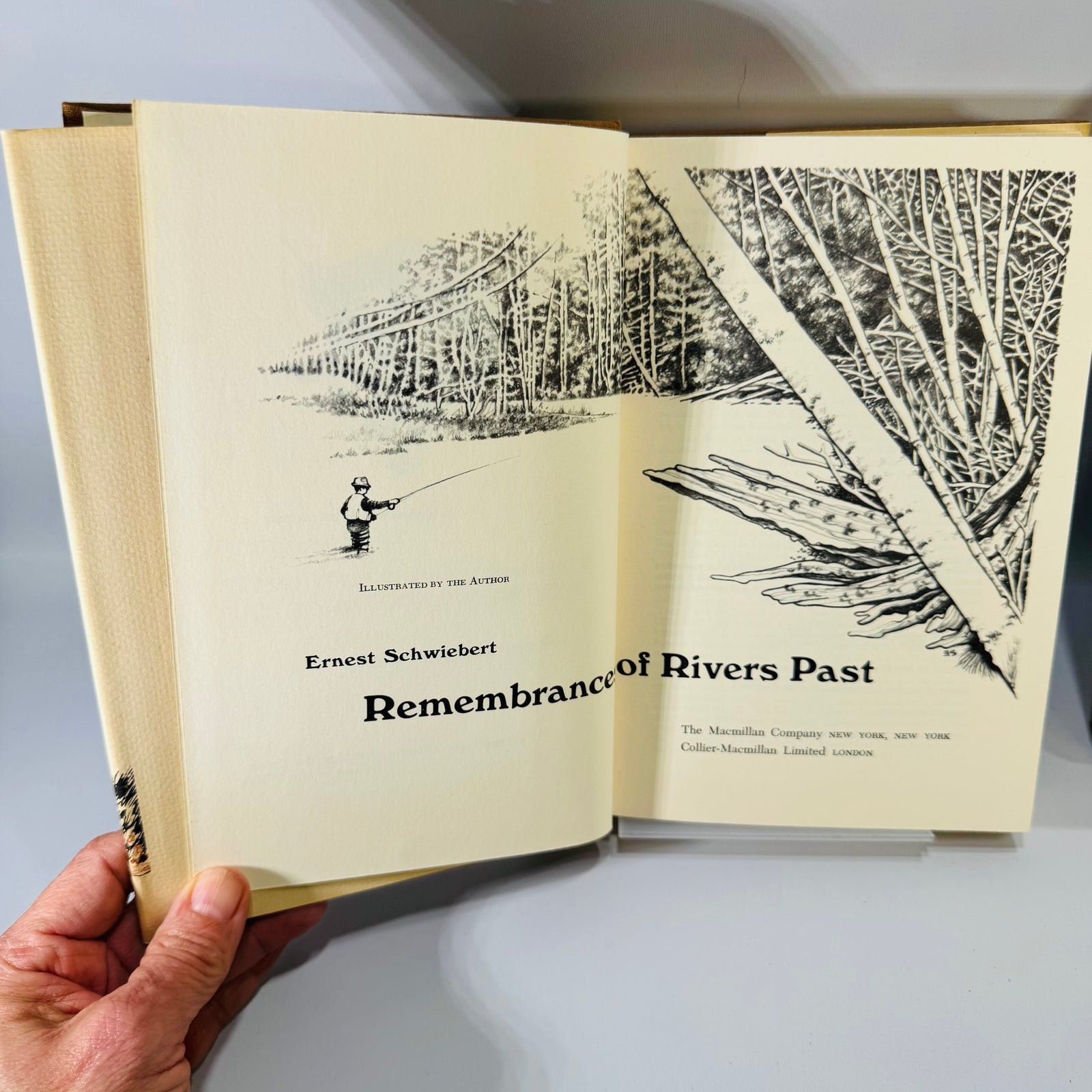 Vintage Ernest Schwiebert Fly Fishing Book Bundle Death of a Riverkeeper Remembrances of Rivers Past Hardcover