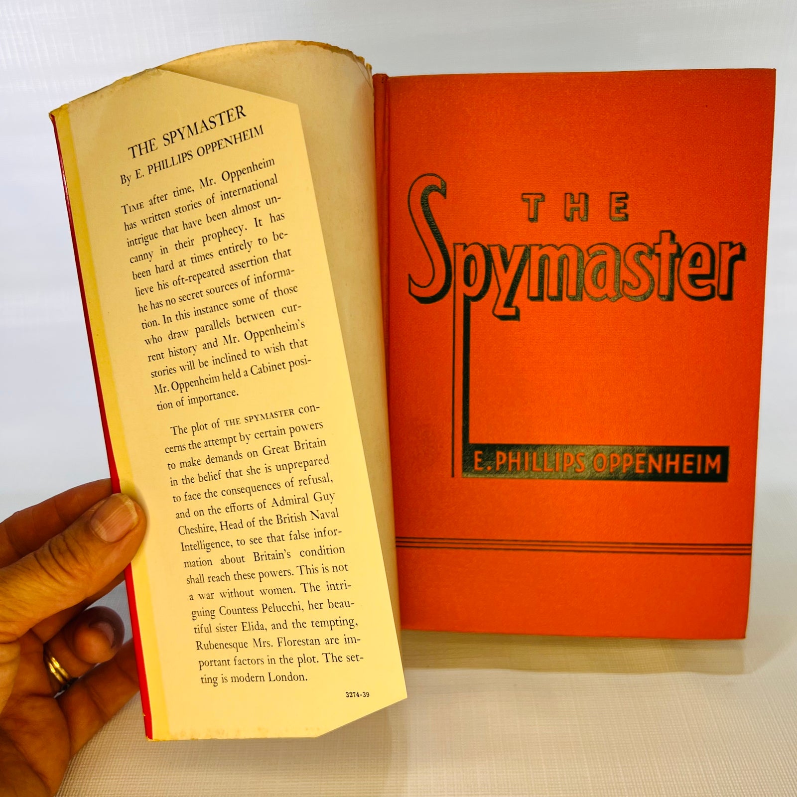 The Spy Master by E. Phillips Oppenheim 1940 Sundial Press