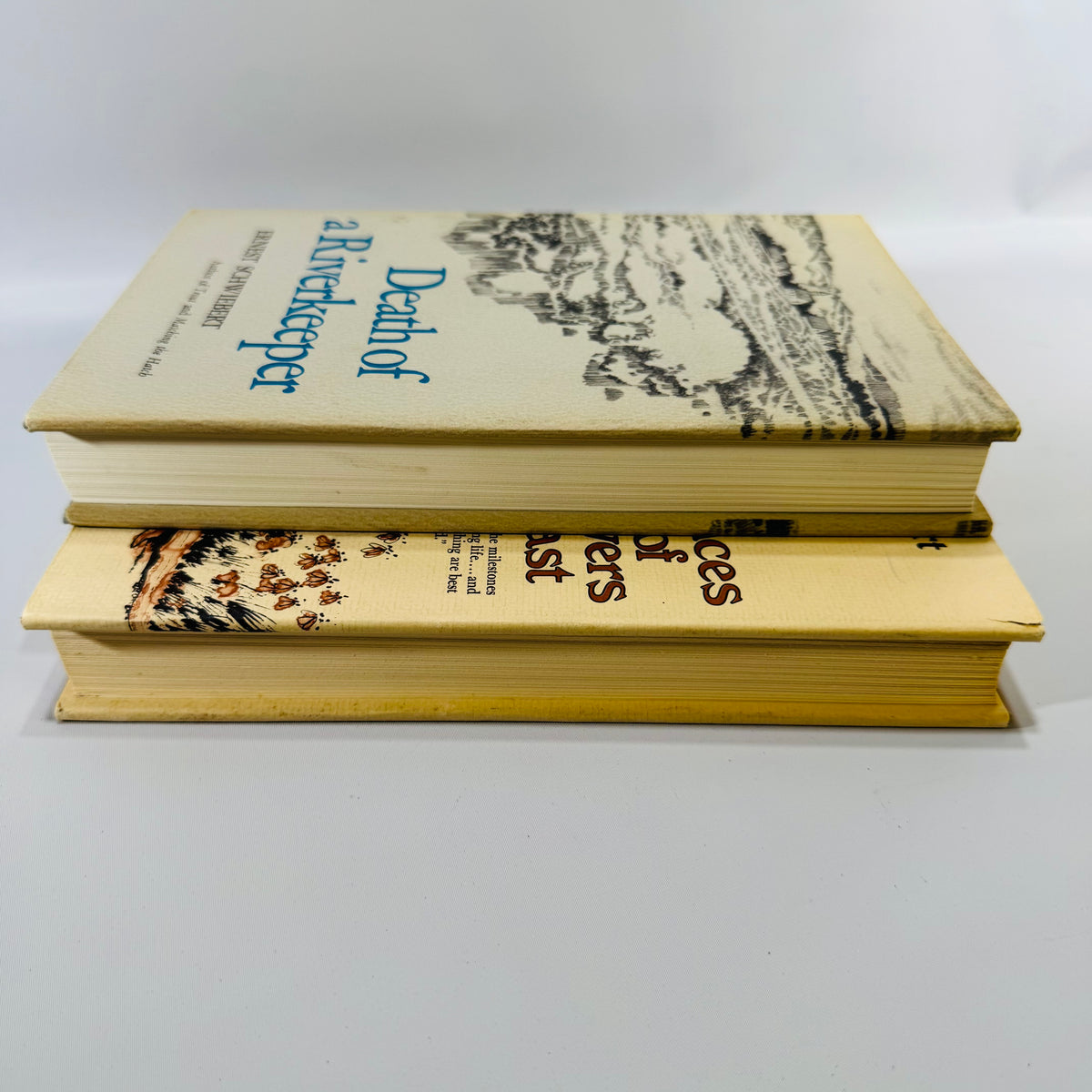 Vintage Ernest Schwiebert Fly Fishing Book Bundle Death of a Riverkeeper Remembrances of Rivers Past Hardcover
