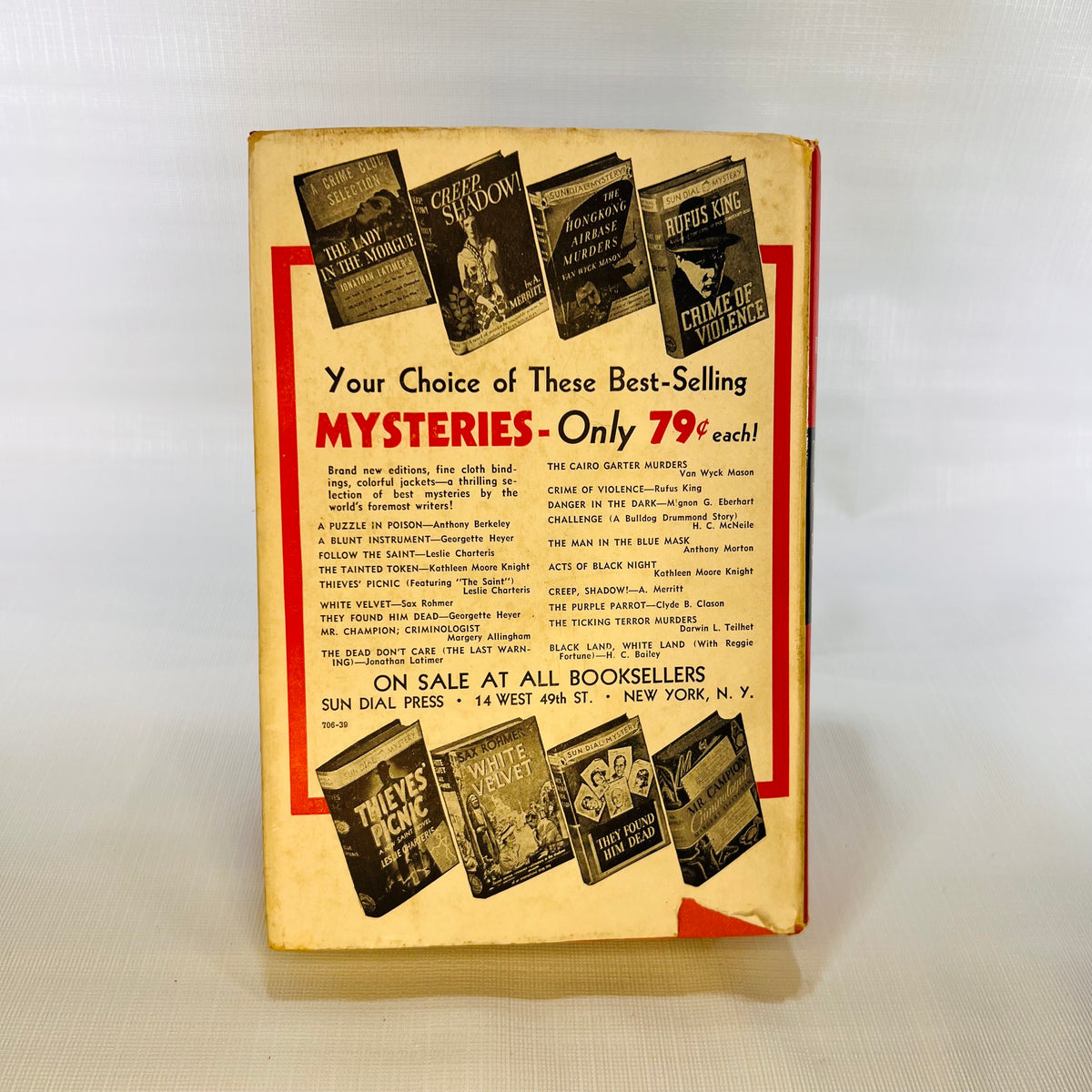 The Spy Master by E. Phillips Oppenheim 1940 Sundial Press