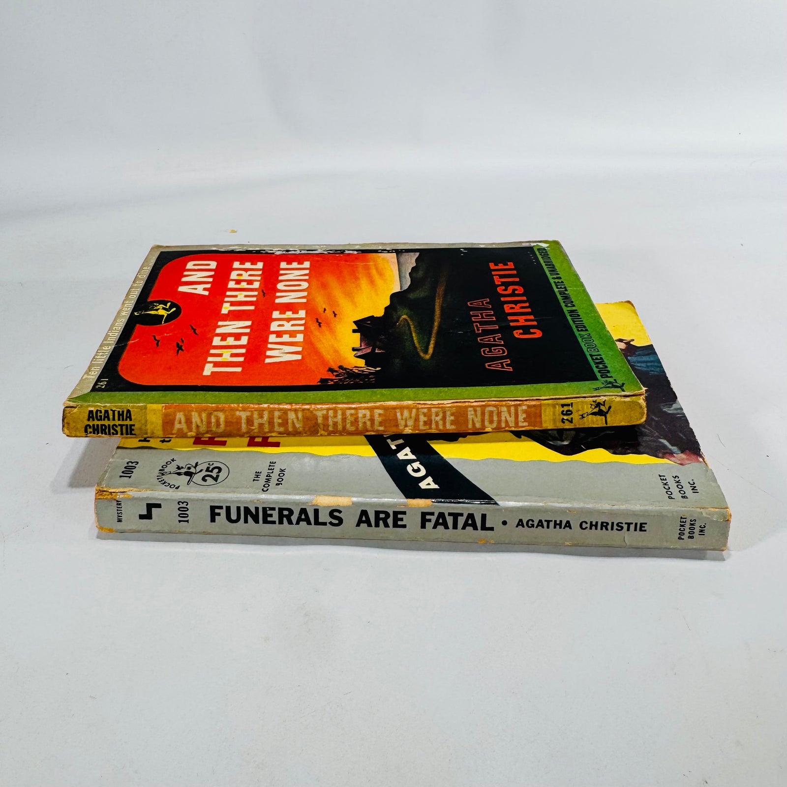 Agatha Christie Vintage Pocket Book Bundle | And Then There Were None & Funerals Are Fatal | 1945 & 1954 Editions