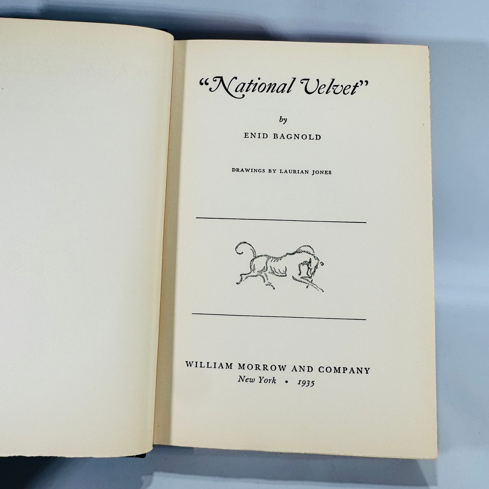 National Velvet by Enid Bagnold 1935 | Vintage Horse Racing Novel Book Club Edition | Classic Equestrian Fiction Collectible