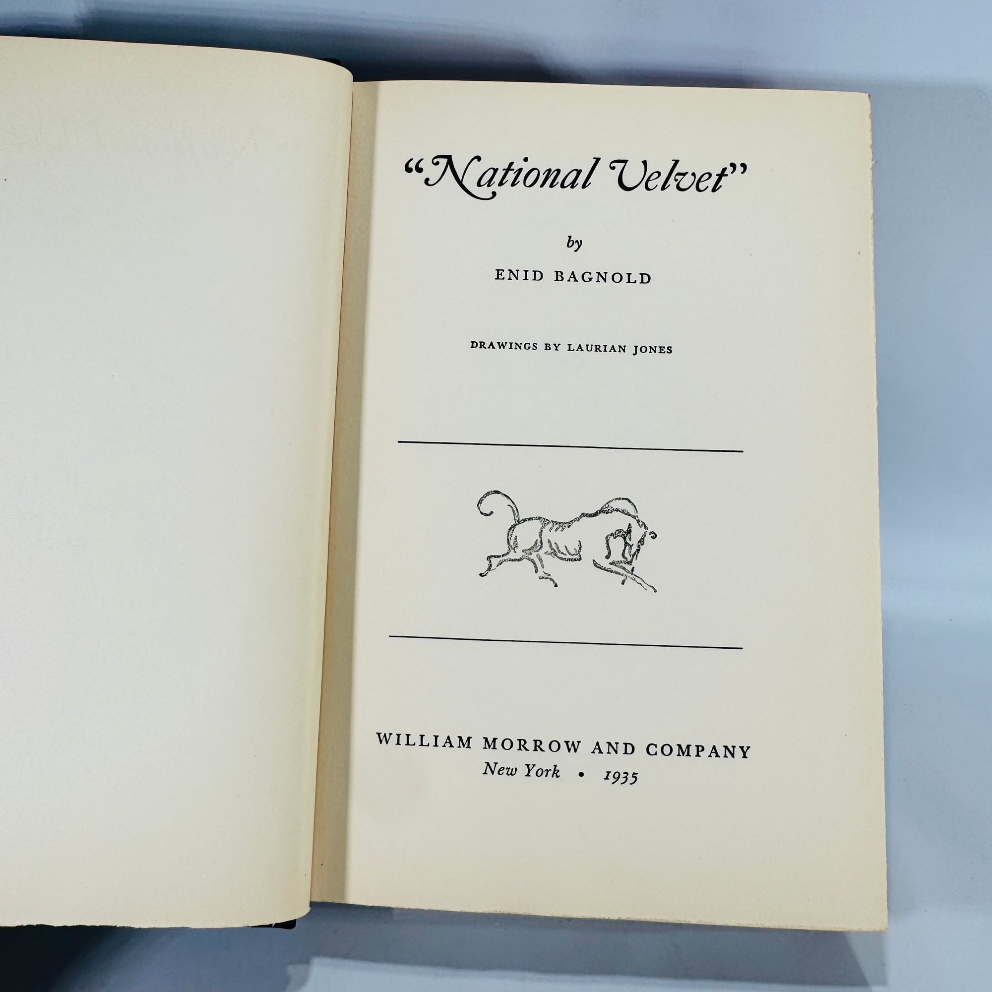 National Velvet by Enid Bagnold 1935 | Vintage Horse Racing Novel Book Club Edition | Classic Equestrian Fiction Collectible