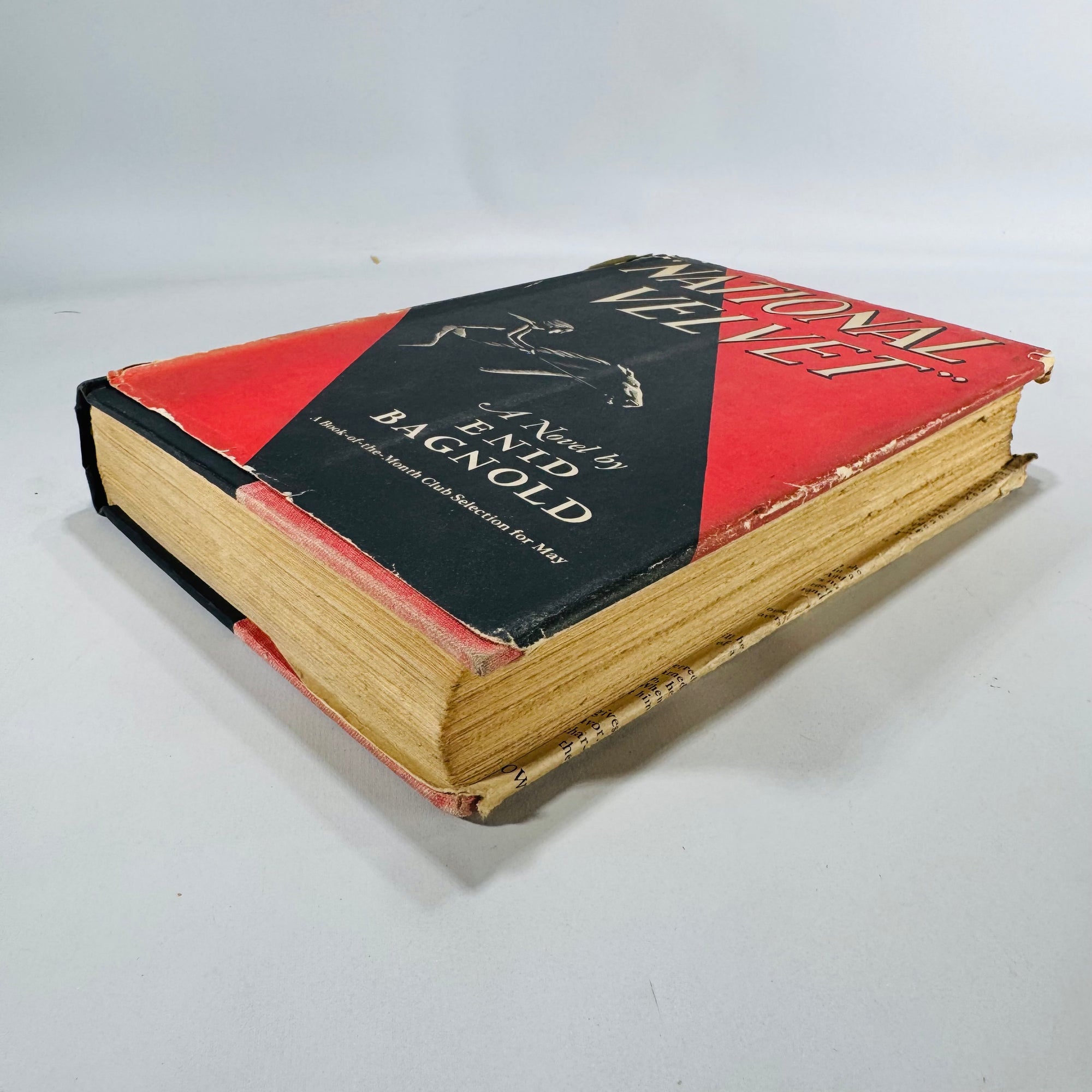 National Velvet by Enid Bagnold 1935 | Vintage Horse Racing Novel Book Club Edition | Classic Equestrian Fiction Collectible