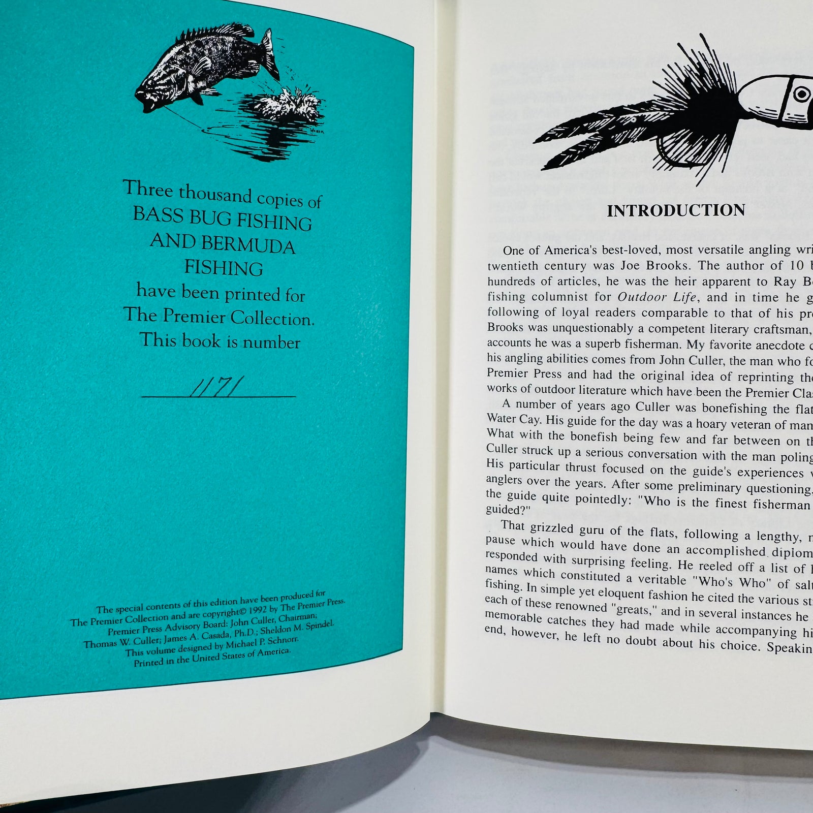 Bass Bug Fishing and Bermuda Fishing by Joe Brooks 1977 Premier Press Limited Edition