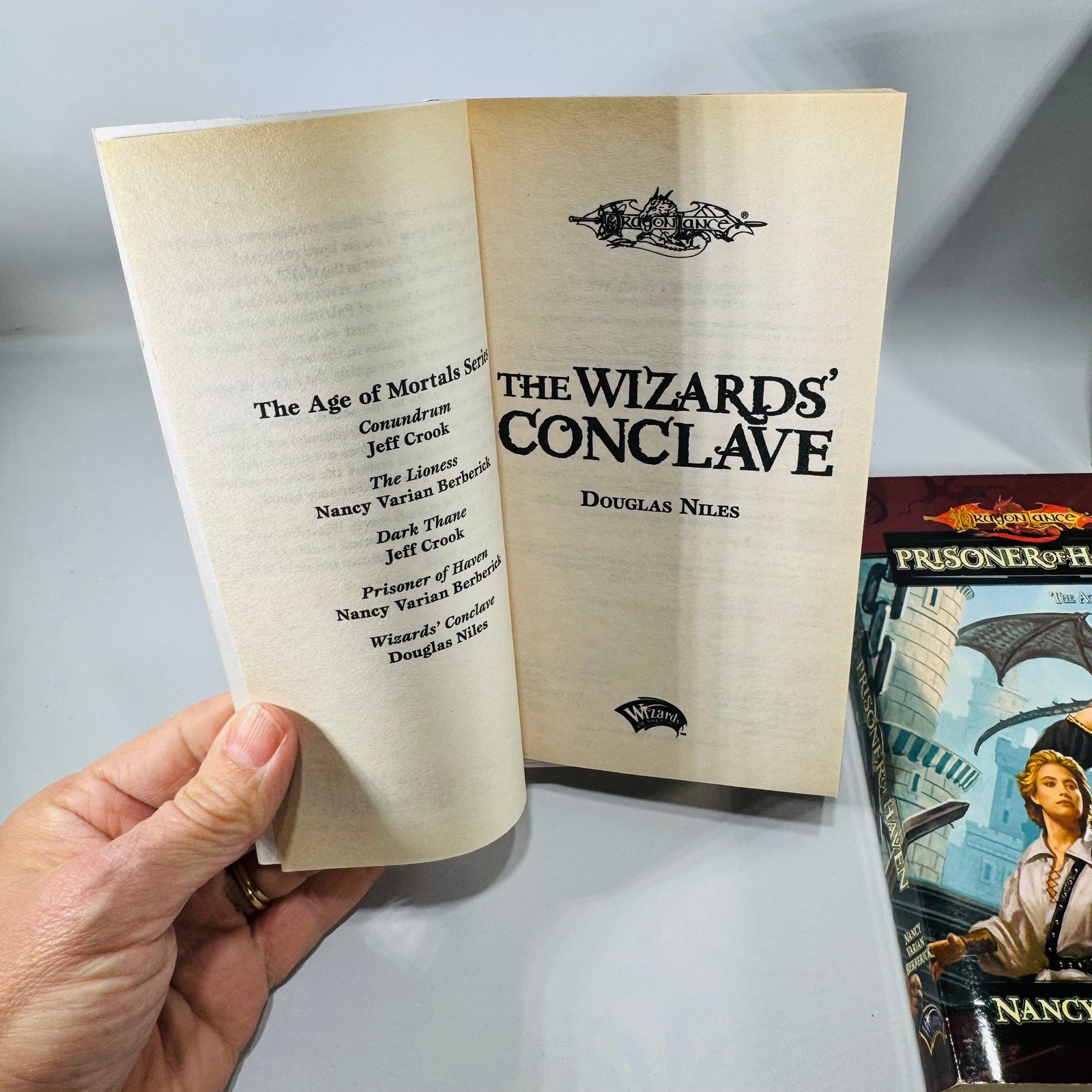 Dragonlance Book Bundle Age of Mortals Fantasy Paperbacks Wizards Conclave Prisoner of Haven Lake of Death