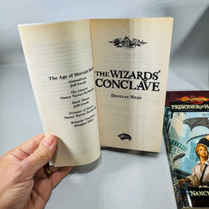 Dragonlance Book Bundle Age of Mortals Fantasy Paperbacks Wizards Conclave Prisoner of Haven Lake of Death