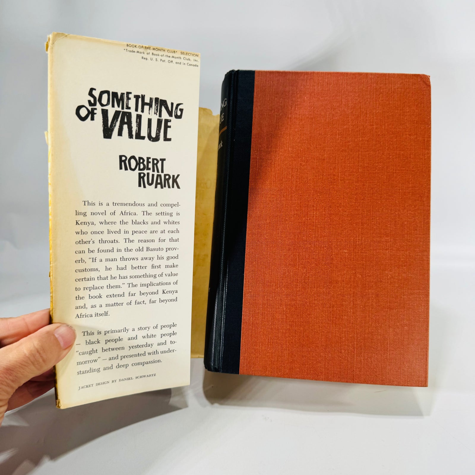 Something of Value by Robert Ruark 1955 | Vintage Historical Fiction Book | Book of the Month Club Edition | African Novel Kenya
