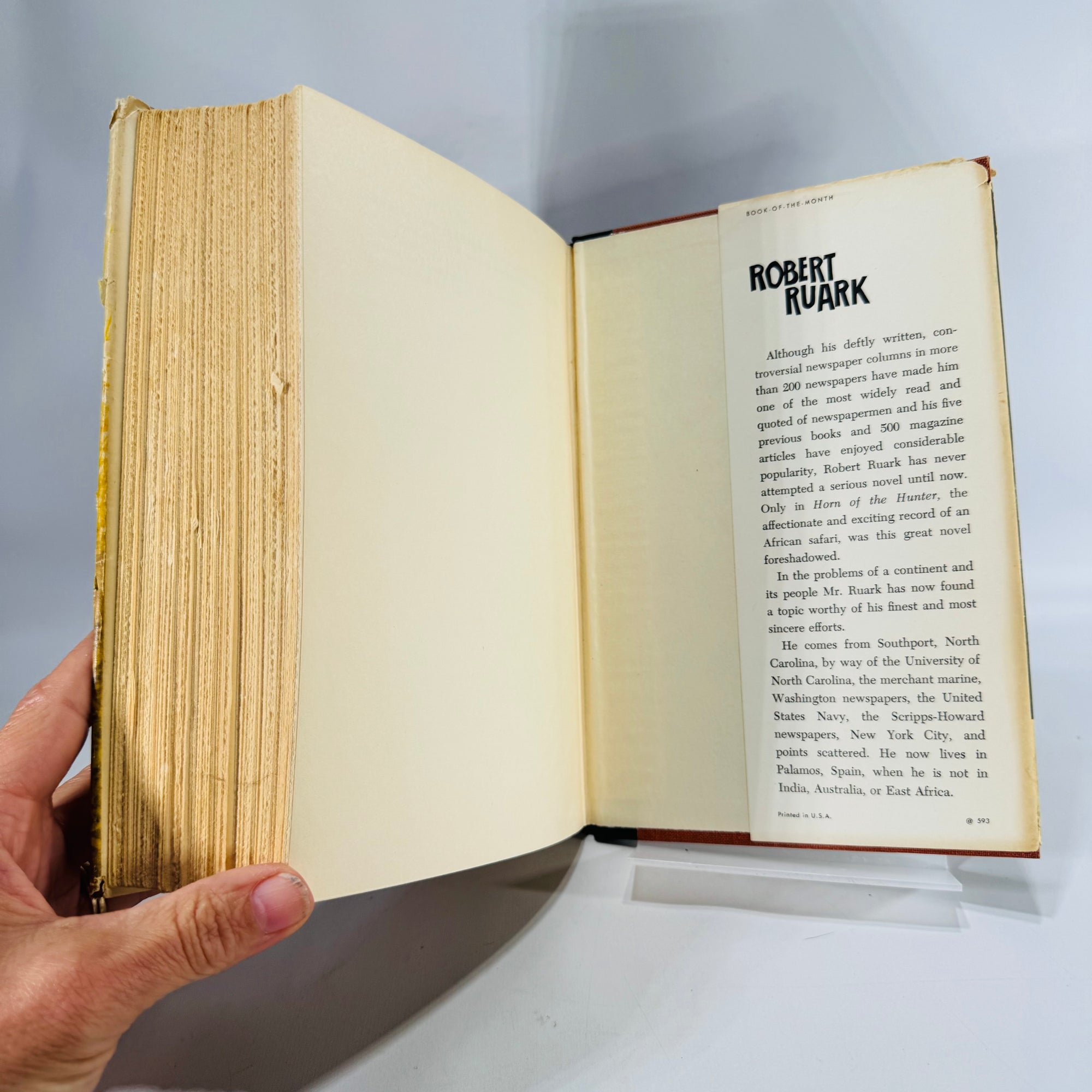 Something of Value by Robert Ruark 1955 | Vintage Historical Fiction Book | Book of the Month Club Edition | African Novel Kenya