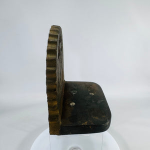 Vintage Cast Iron-Style Bookend – Mid-Century Movie Memorabilia, Heavy Industrial Decor