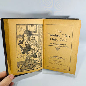 Antique Campfire Girls Book The Campfire Girls’ Duty Call Helen Hart Illustrated Hardcover Early 1900s