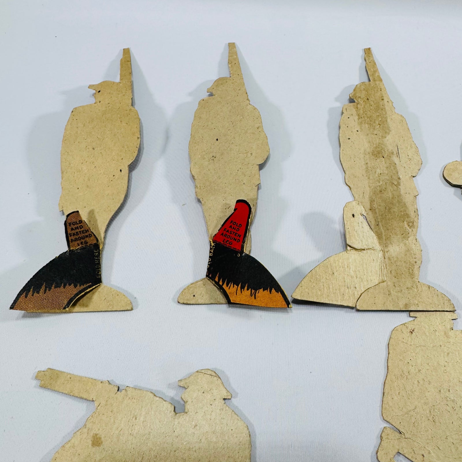 Vintage Paper Toy Soldier Figures Die Cut Military Display Set