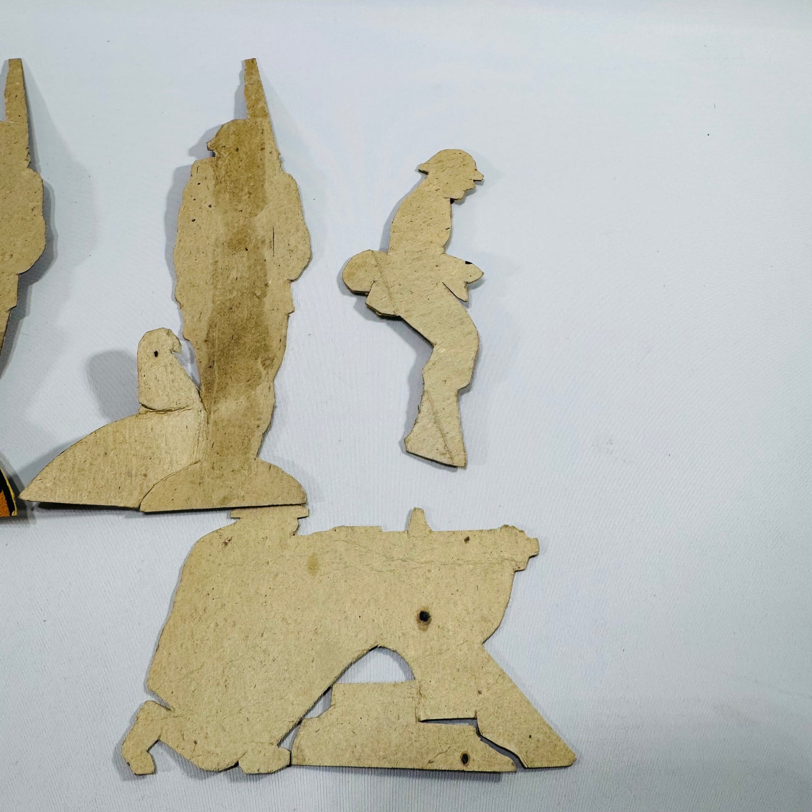 Vintage Paper Toy Soldier Figures Die Cut Military Display Set