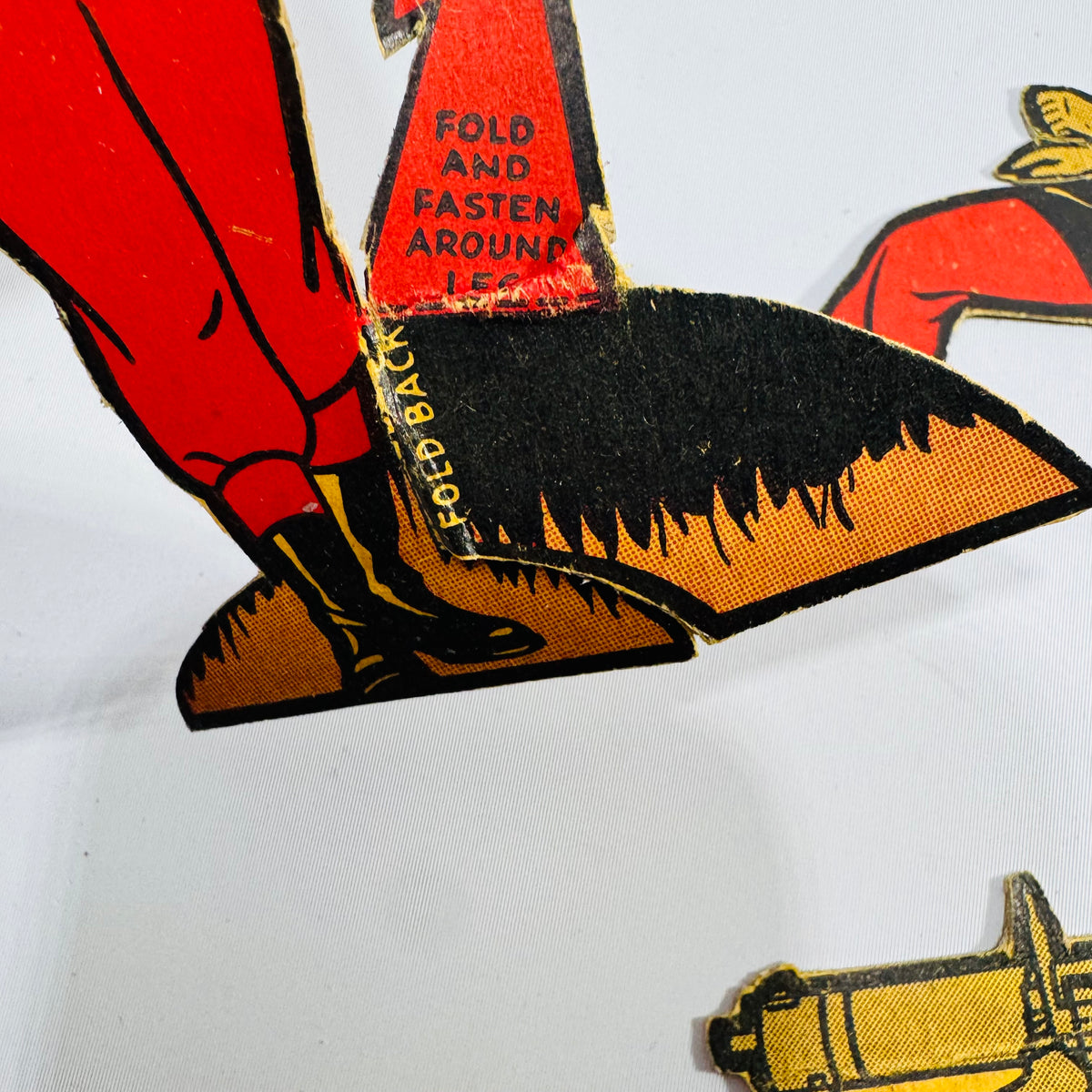 Vintage Paper Toy Soldier Figures Die Cut Military Display Set